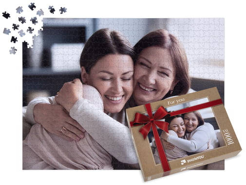 Puzzle fotográfico grande montado de 1000 peças XXL com caixa do puzzle