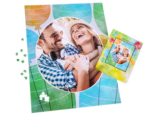 Puzzle fotográfico montado de 2000 peças com caixa do puzzle