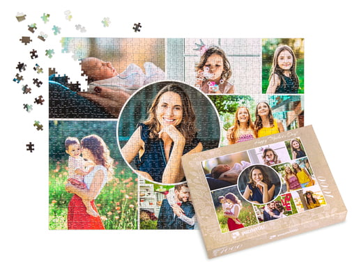 Colagem de puzzle fotográfico
