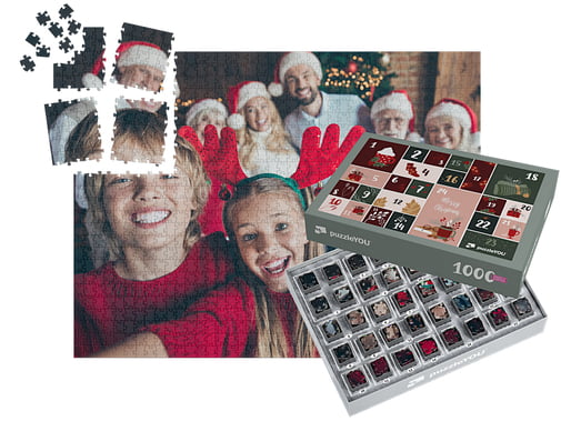 Criar um calendário do Advento com fotos personalizadas - Puzzle fotográfico de 1000 peças com caixa incluída
